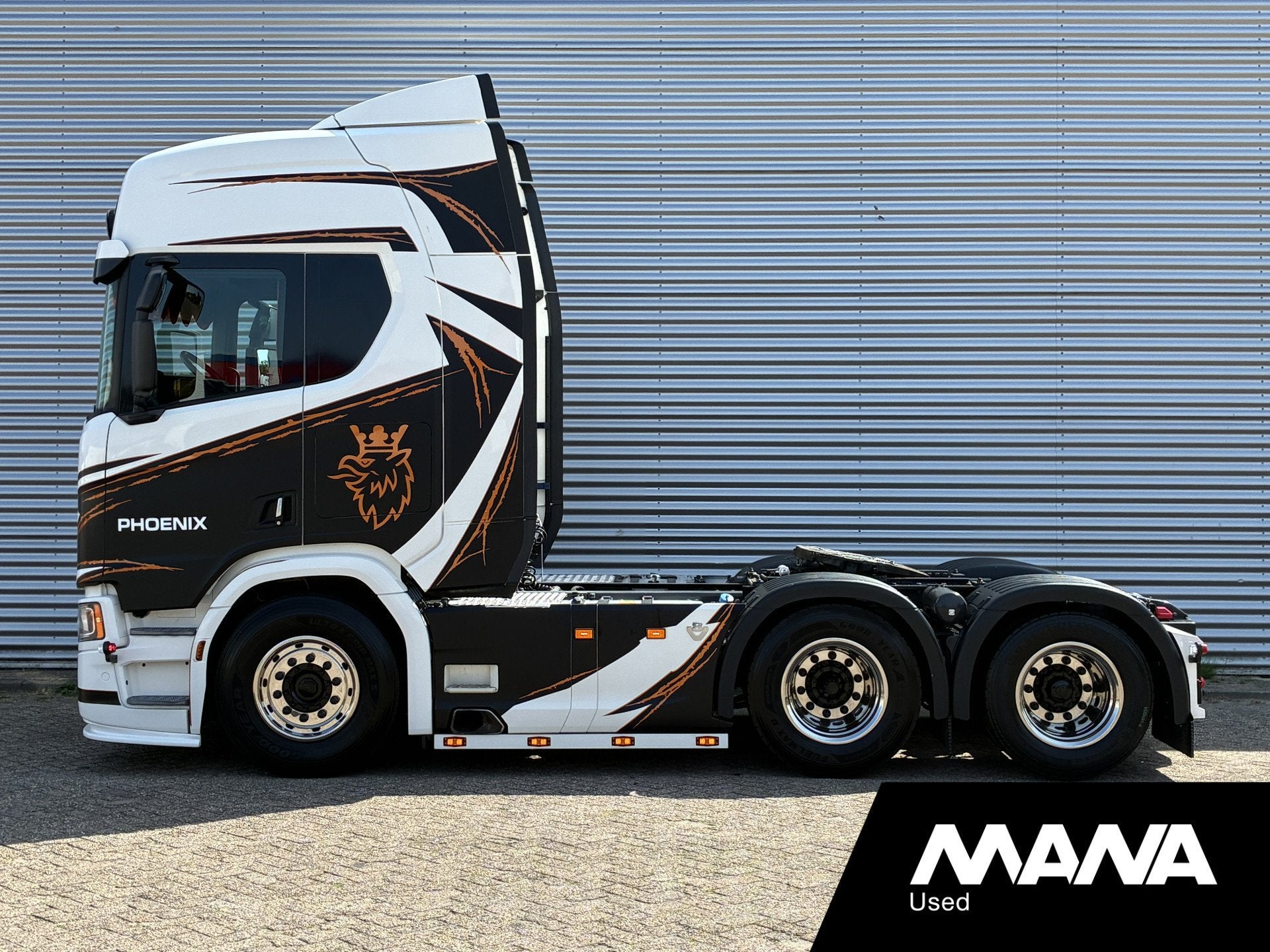 Scania R530 V8 6x2 LL Phoenix SHOWTRUCK // BUFFL opbouw - Li, Autos, Camions, Cuir, Achat, 390 kW, 2 places