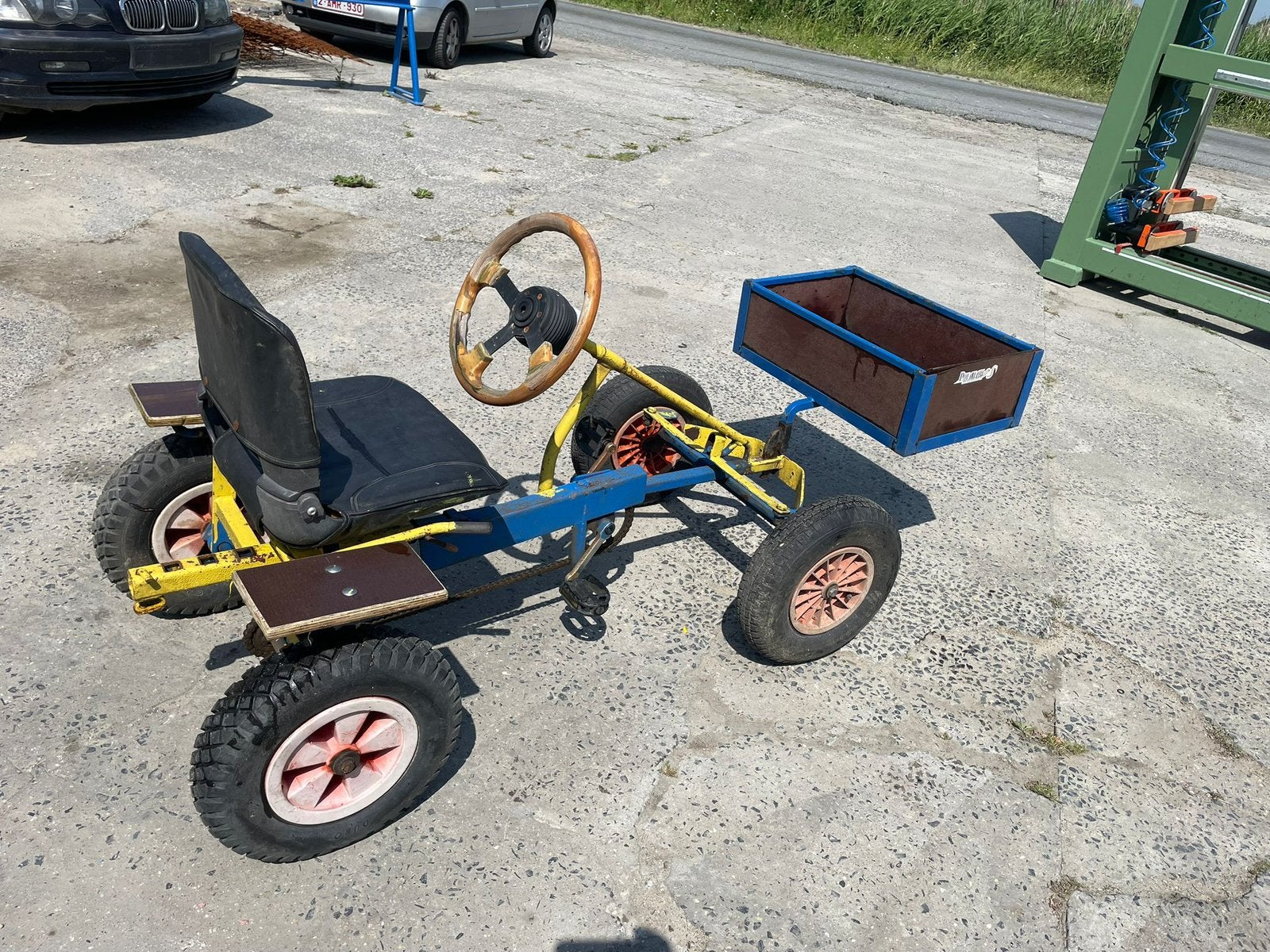 go-kart met bak, Kinderen en Baby's, Speelgoed | Buiten | Skelters, Ophalen, Gebruikt