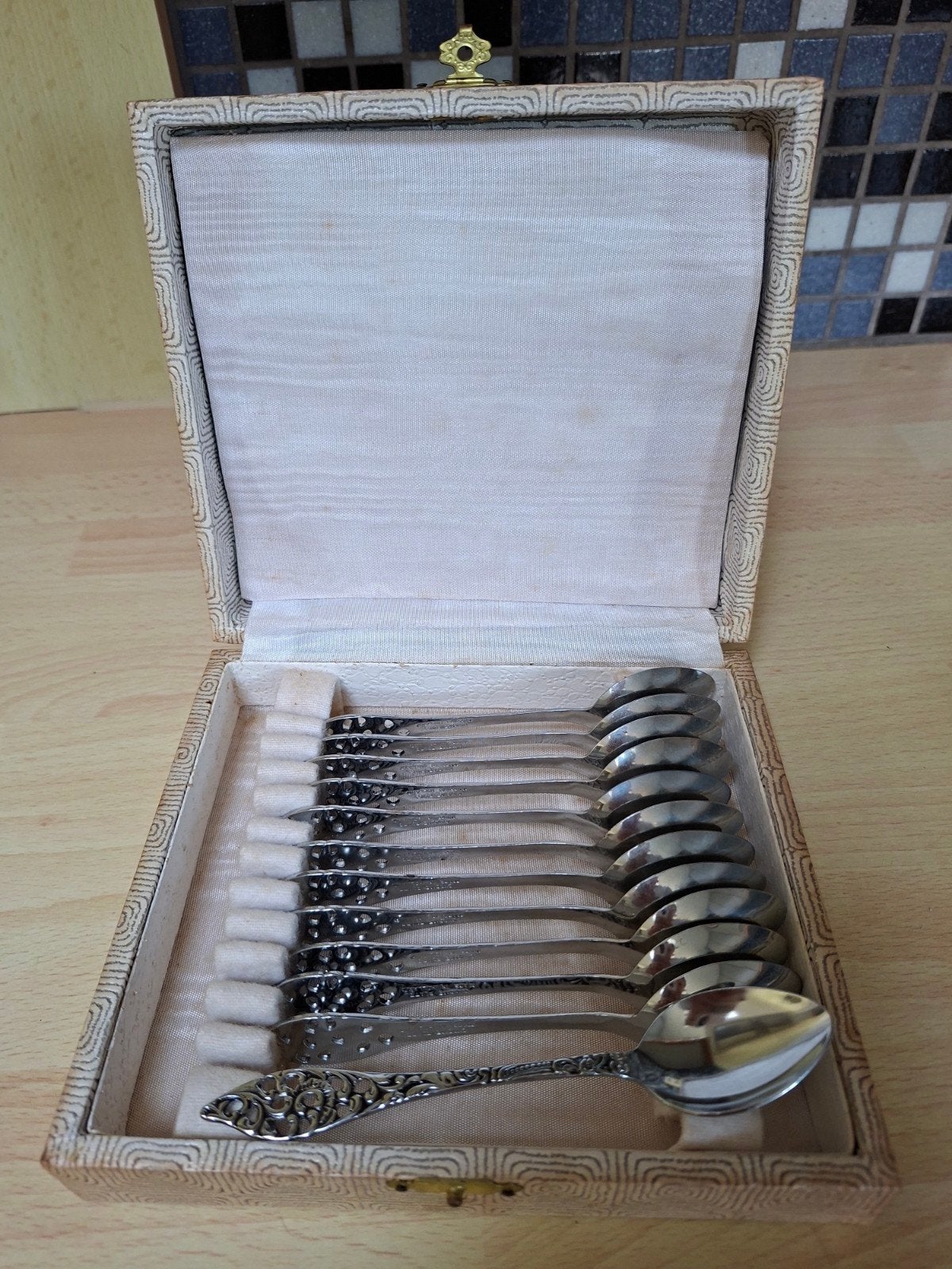 set de 12 petites cuillères chrome, Enlèvement