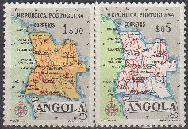 Portugees Angola - Landkaarten - 1959, Verzenden, Postfris