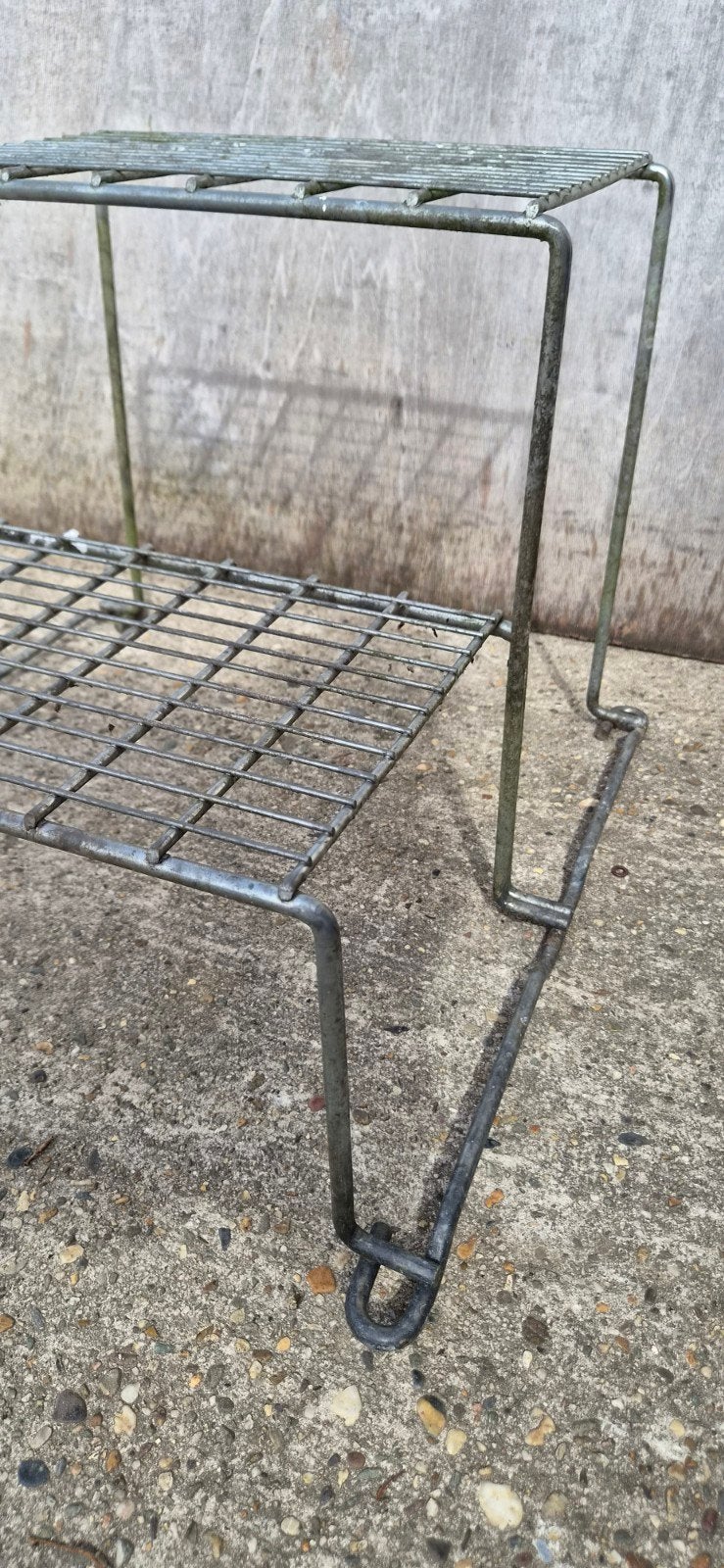 Vintage metalen plantenrek met 2 niveaus, Ophalen, ., ., .