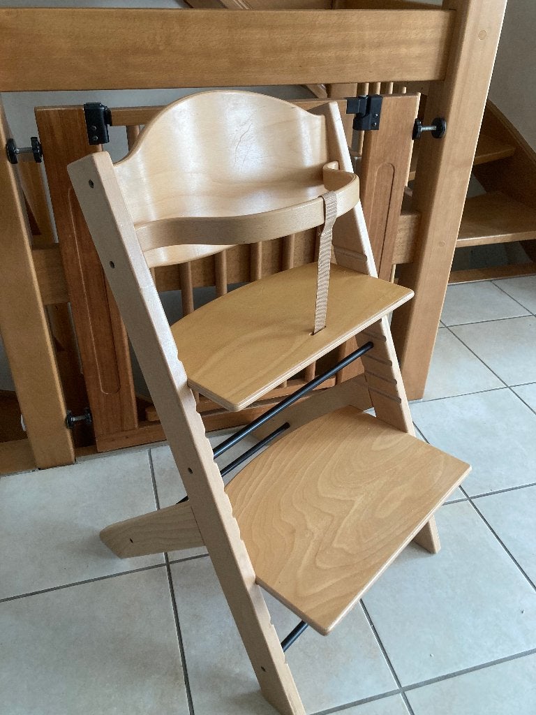 chaise haute évolutive pour enfant avec arceau bois naturel, Enfants & Bébés, Enlèvement, Utilisé