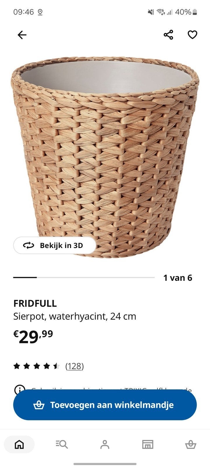 Bloempot Ikea, Huis en Inrichting, Ophalen, IKEA