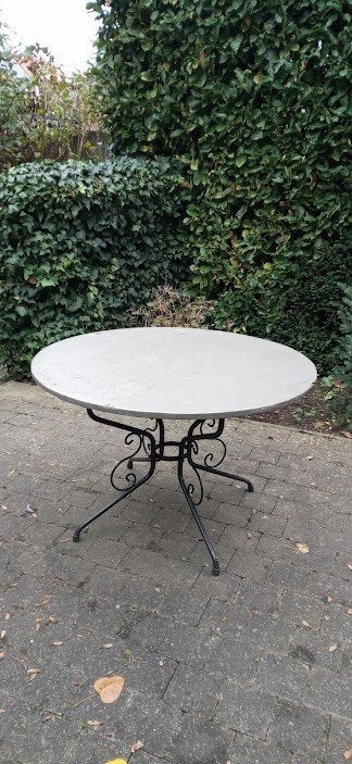 tuintafel, Tuin en Terras, Ophalen, Gebruikt, Rond, Hout