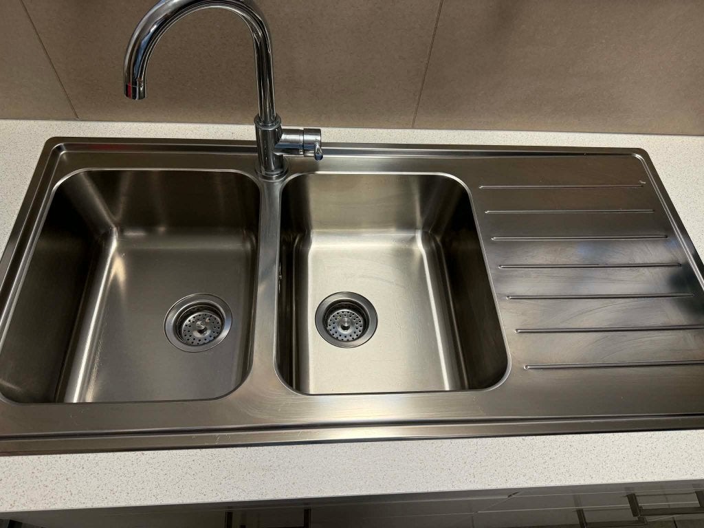 Set Ikea spoelbak, 2 bakken afdruip, met Sifon- met garantie, Huis en Inrichting, Keuken | Keukenelementen, 100 tot 150 cm, Ophalen of Verzenden