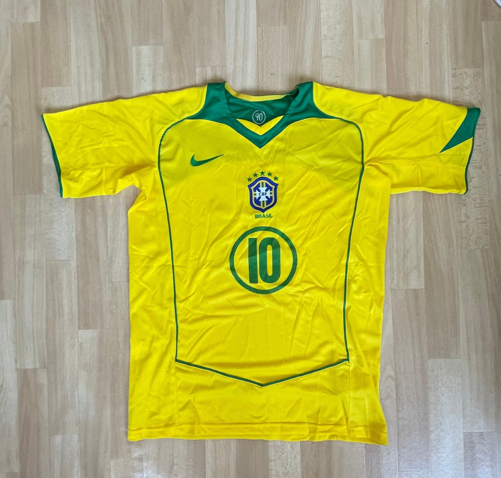 Brésil, maillot Ronaldinho #10, Taille XL, Envoi, Comme neuf, Maillot