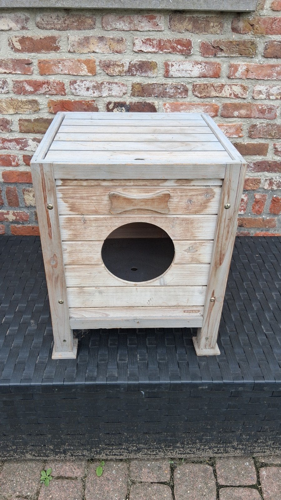 houten huisje  voor hondjes, Ophalen