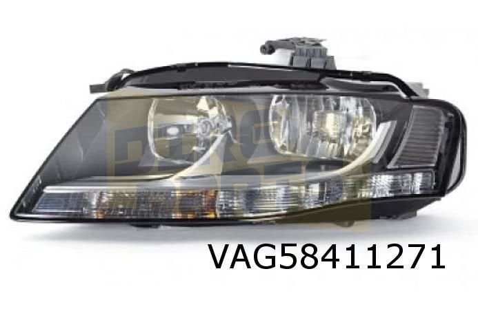 Audi A4 (5/08-11/15) Koplamp Rechts (Bi-Xe / met actieve boc, -, Verzenden, -, Nieuw