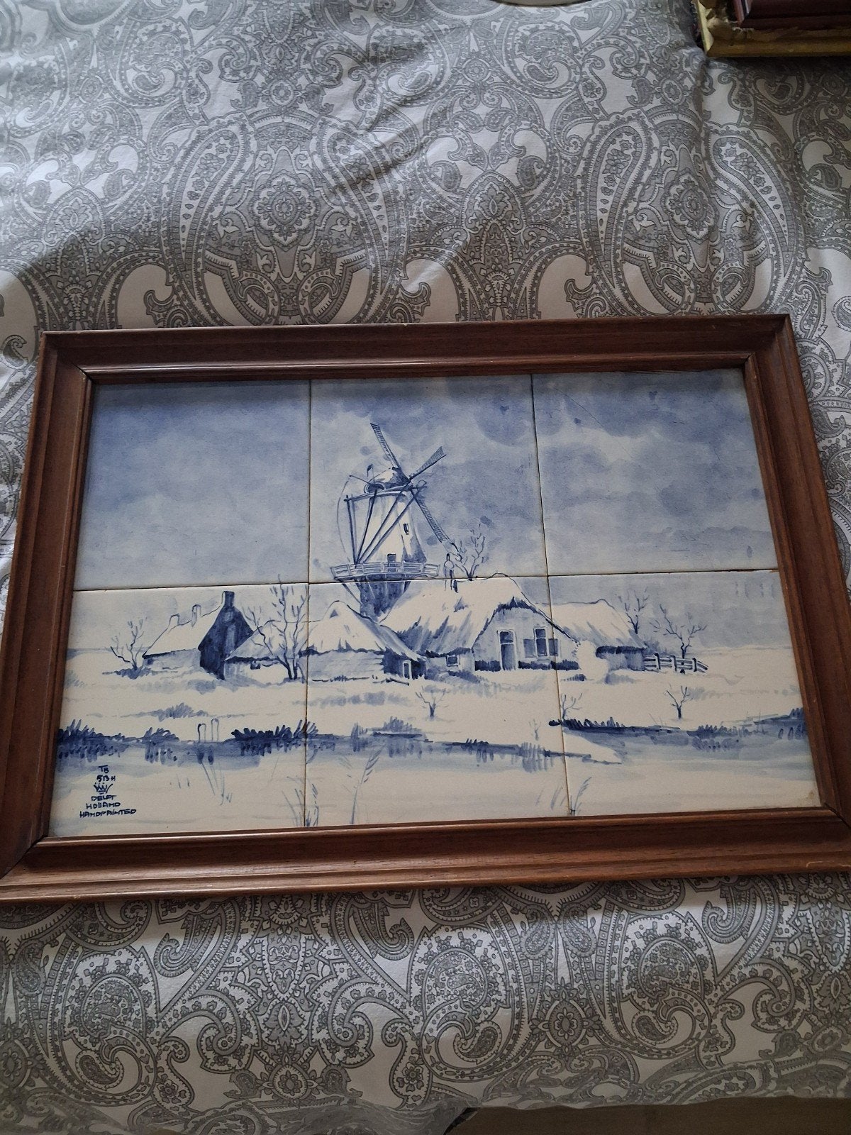 Delfts blauw schilderij op 6 tegeltjes, Ophalen