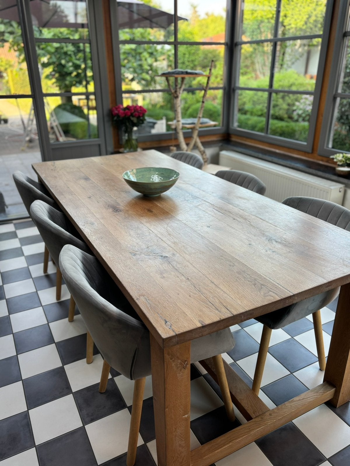 Massieve eiken tafel, Ophalen
