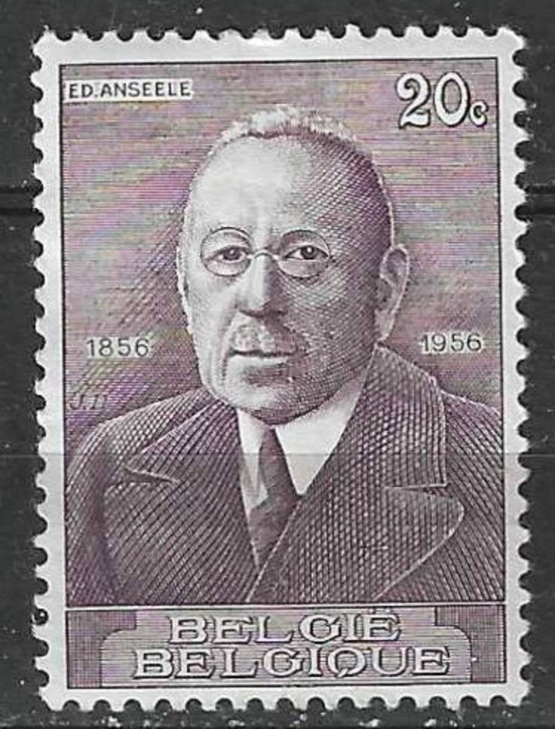 Belgie 1956 - Yvert/OBP 997 - Edward Anseele (ZG), Postzegels en Munten, Verzenden, Postfris, Zonder gom