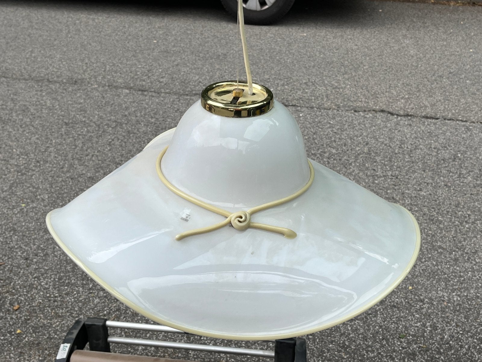 70ies hanglamp murano, Ophalen, Zo goed als nieuw