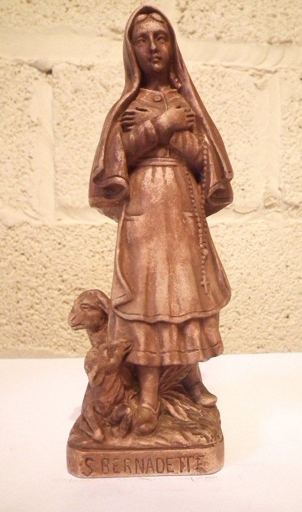 SAINTE BERNADETTE -Statue ancienne en plâtre, Enlèvement ou Envoi, Comme neuf, Christianisme | Catholique
