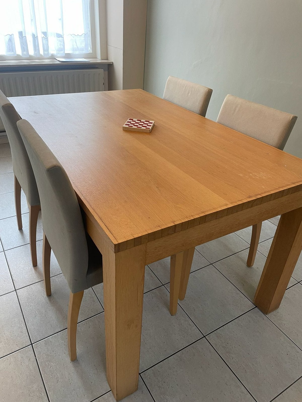 Eettafel en salontafel (zonder stoelen), Huis en Inrichting, Tafels | Eettafels, Ophalen, Gebruikt, 50 tot 100 cm, Vijf personen of meer