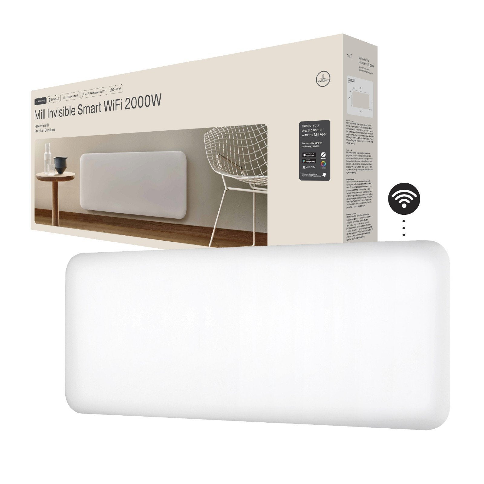 Mill PA2000WIFI4 - Verwarmingspaneel met wifi

De Mill PA200, Doe-het-zelf en Bouw, Ophalen