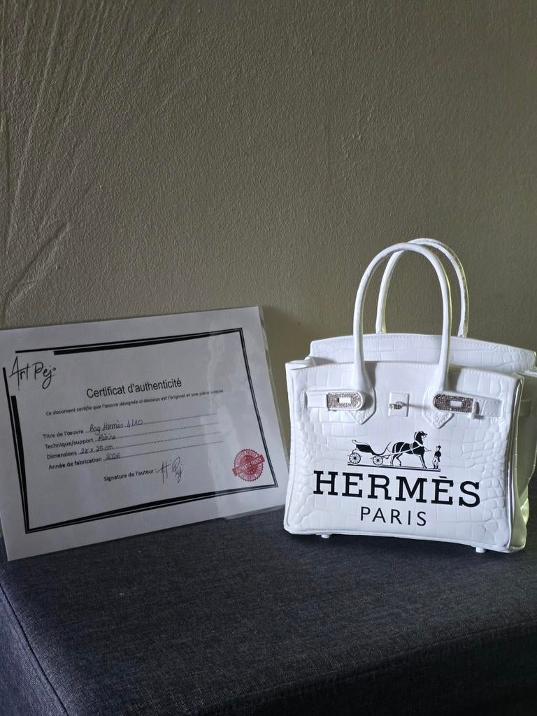 Objet d'art : Sac Hermes, Antiquités & Art, Art | Objets design, Enlèvement ou Envoi