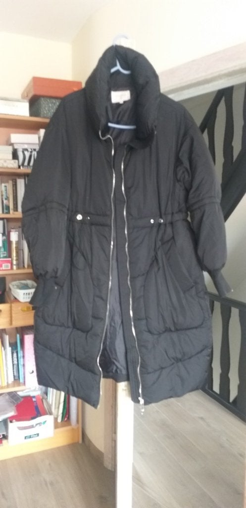 zwarte winterjas - maat XS, Ophalen, Zo goed als nieuw, Maat 36 (S), Zwart