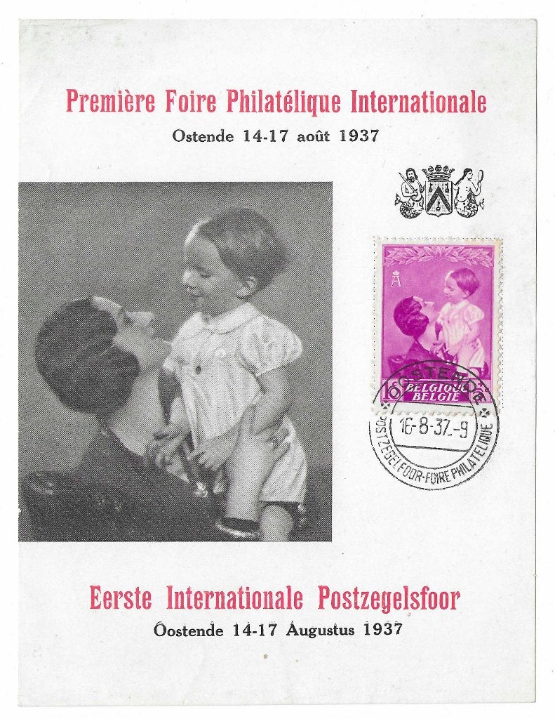 Timbres de Belgique - Ostende 1937, Envoi