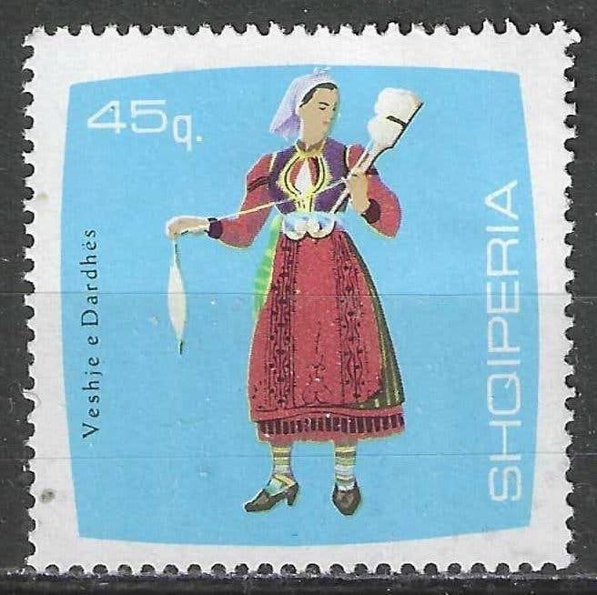 Albanie 1967 - Yvert 1004 - Folklore kledij (ST), Verzenden, Polen, Gestempeld