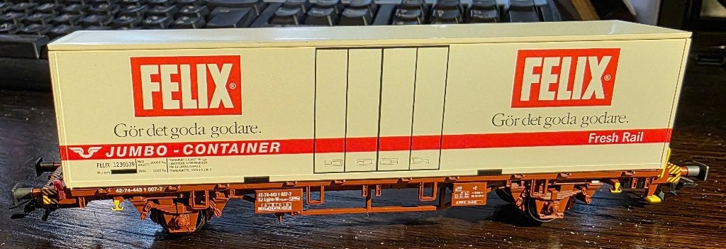 3494. Wagon porte-container des SJ H0 Märklin., Enlèvement ou Envoi, Neuf, Wagon, Märklin