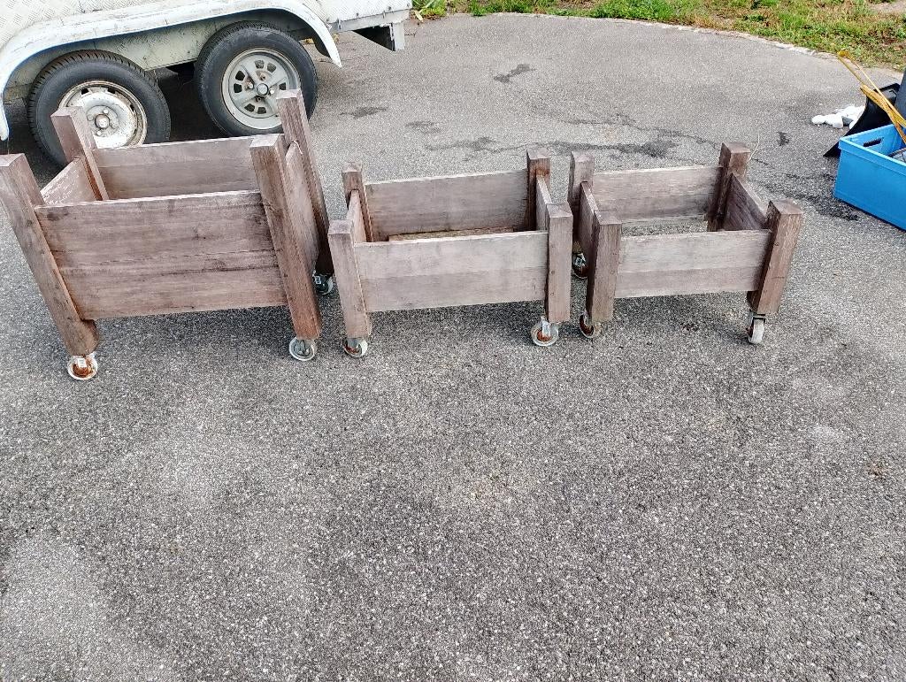 jardiniere bois meranti, Tuin en Terras, Ophalen, Nieuw, Hout