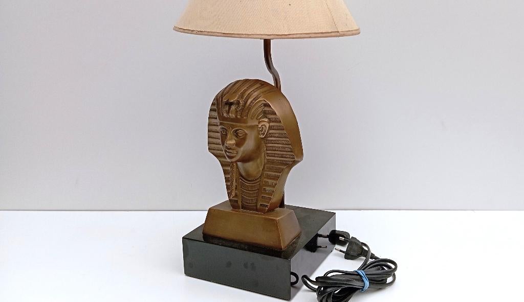 LAMPE PHARAON EN BRONZE EN LAITON, Enlèvement ou Envoi