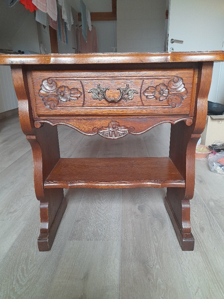bijzettafeltje met lade, 55 à 75 cm, Enlèvement, Utilisé, Rectangulaire