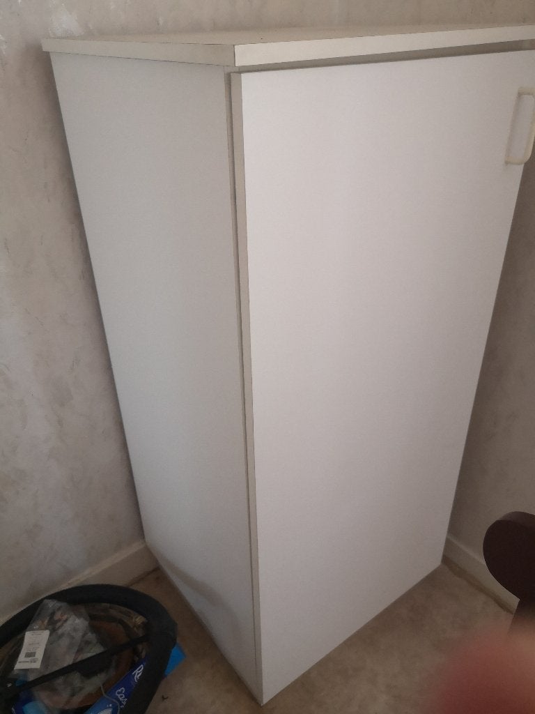 Witte kast met legplanken 120 cm hoog, Ophalen
