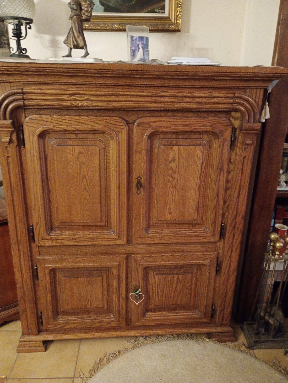 tv kast en oude commode in hout, Antiek en Kunst, Ophalen