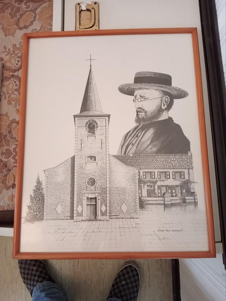 Tekening pater Damiaan Tremelo, Ophalen of Verzenden
