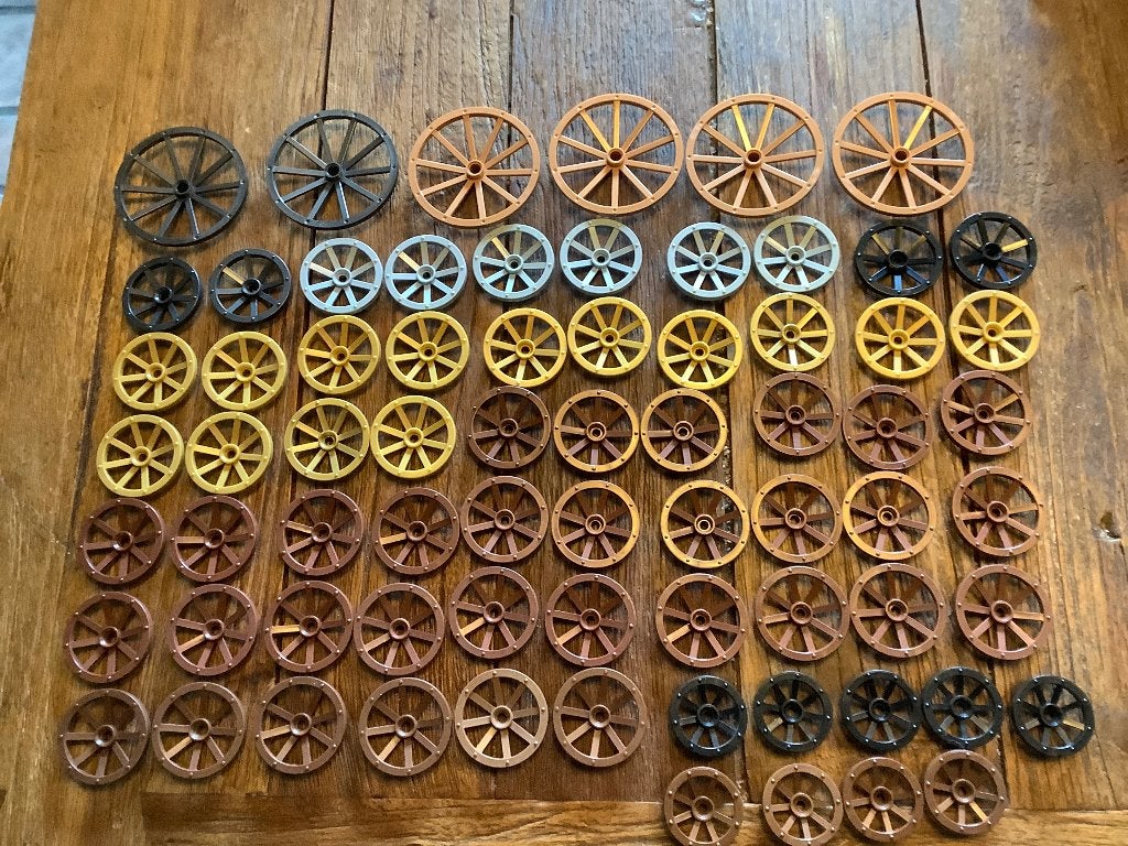 Lego wagon wielen 71 stuks / 255-8, Ophalen of Verzenden, Zo goed als nieuw, Losse stenen, Lego