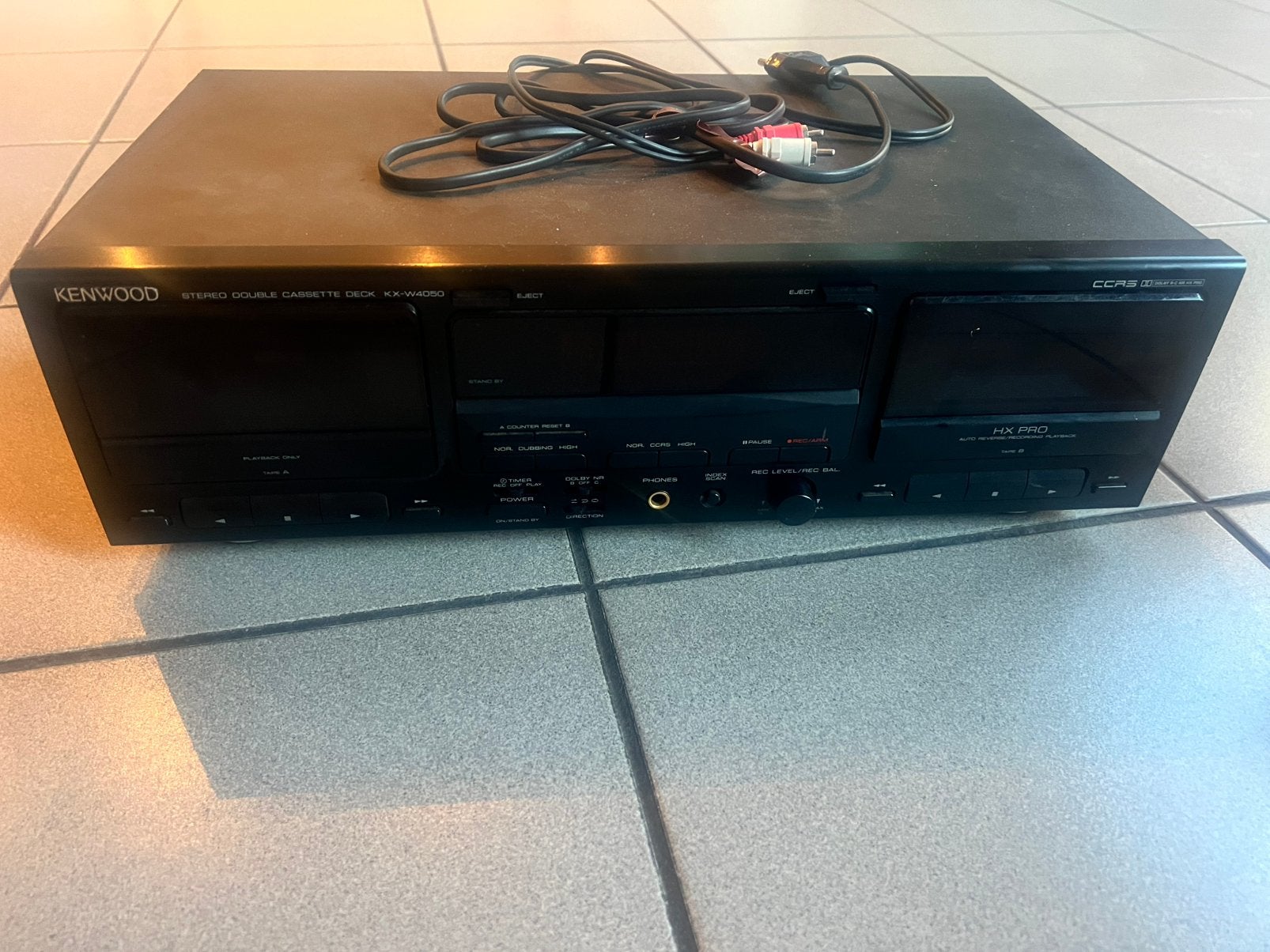Kenwood KX-W4050 Stereo Double Cassette Deck., Enlèvement ou Envoi, Utilisé