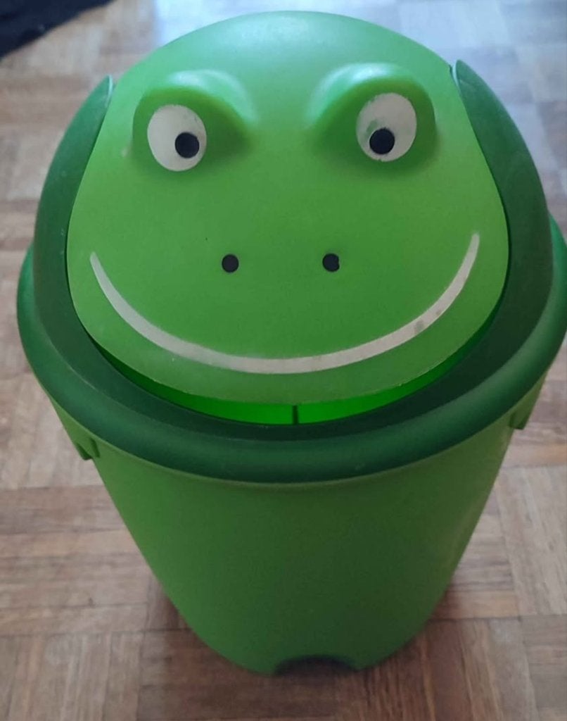 Poubelle grenouille pour enfant, Enfants & Bébés, Jouets | Peluches, Comme neuf, Enlèvement, Moyen (20 à 80 cm), Grenouille