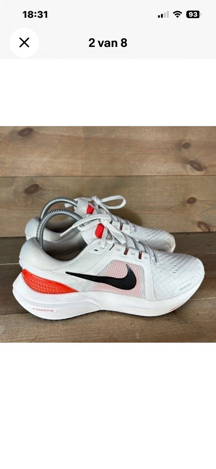 Nike Air Zoom Vomero 16 maat EU40, wit-rood-zwart te koop!, Gebruikt, Ophalen of Verzenden, Hardlopen, Hardloopschoenen