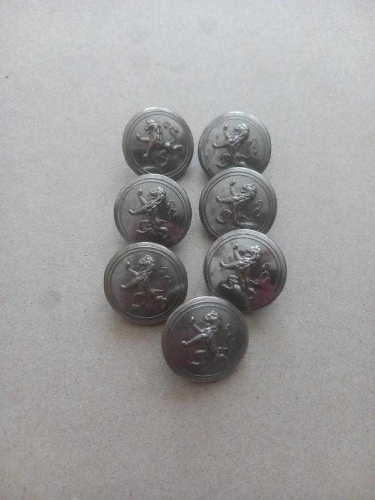 Set van 7 uniformknopen, Verzamelen, Ophalen of Verzenden