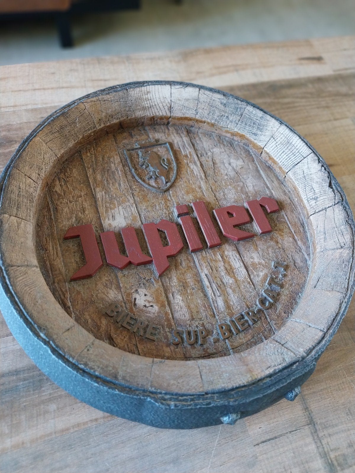 Wandreclame jupiler bierton, Verzamelen, Ophalen, Gebruikt, Reclamebord, Plaat of Schild, Jupiler