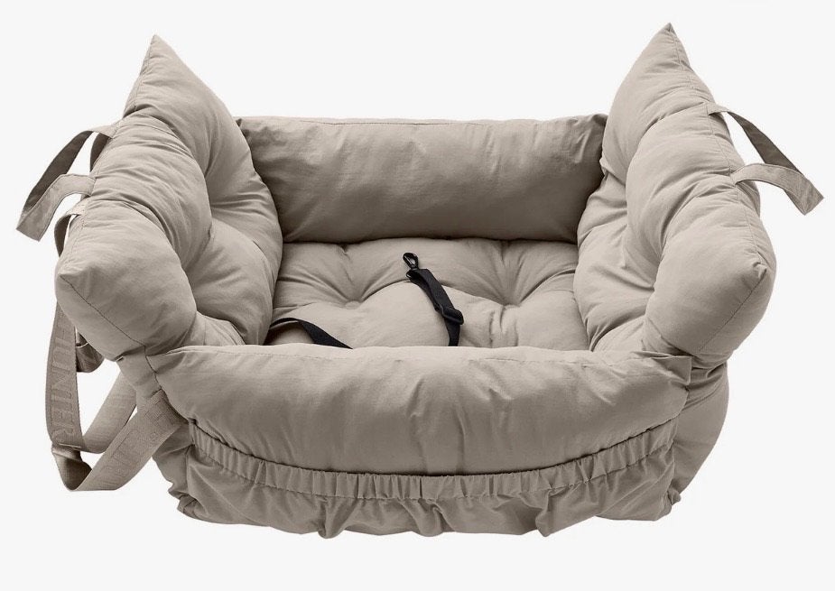 Siège auto Seoul Chien/chat Nylon greige, Animaux & Accessoires, Enlèvement, Comme neuf, Autre
