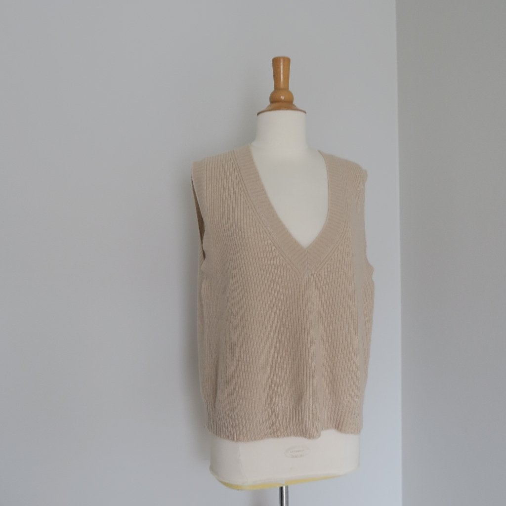 Pull sans manches en laine - Weekend Max Mara- L, Enlèvement ou Envoi, Beige, Weekend Max Mara, Taille 42/44 (L)