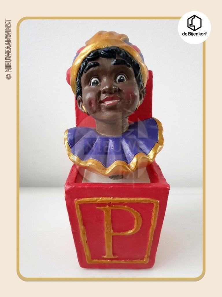 Nostalgisch Bijenkorf etalage beeld Piet op veer -rood/paars, Verzenden, Zo goed als nieuw