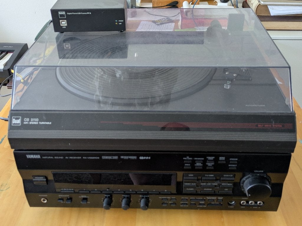 Versterker + platenspeler + preamp, Ophalen, Gebruikt, Yamaha, 60 tot 120 watt