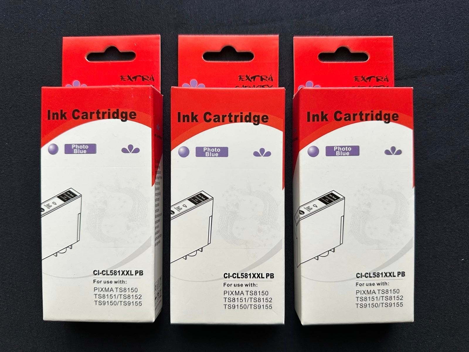 3x Canon CLI-581XXL PB Photo Blue Inktcartridge – Nieuw, Ophalen of Verzenden, Nieuw, Cartridge, Huismerk