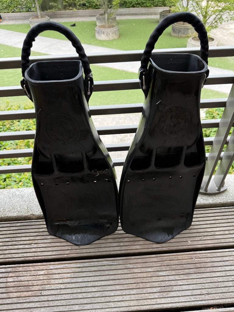 jetfins scubapro maat large met springstraps, Sports nautiques & Bateaux, Enlèvement, Utilisé, Palmes de natation ou de plongée