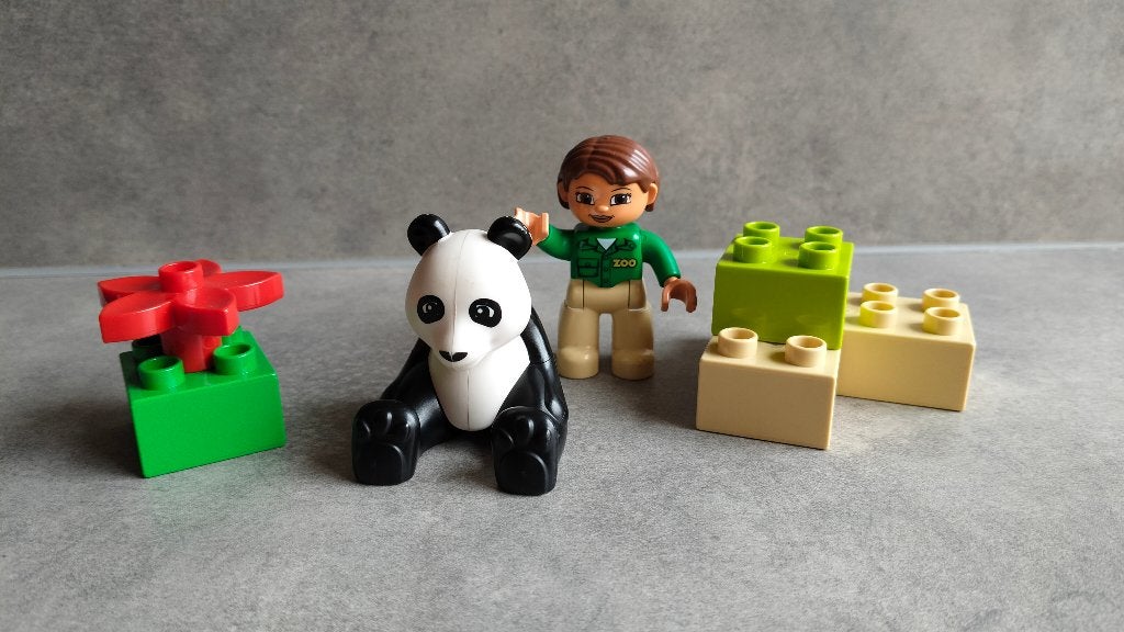 lego duplo panda met zoo verzorger, Ophalen of Verzenden, Gebruikt, Duplo