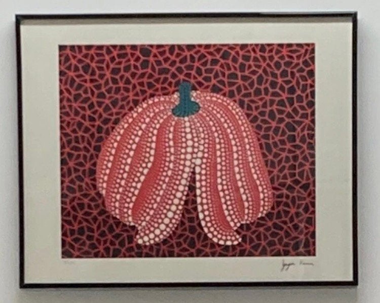 Yayoi Kusama : lithographie 40 par 50 cm. Vendue encadrée, Antiquités & Art, Enlèvement ou Envoi, Lithographie