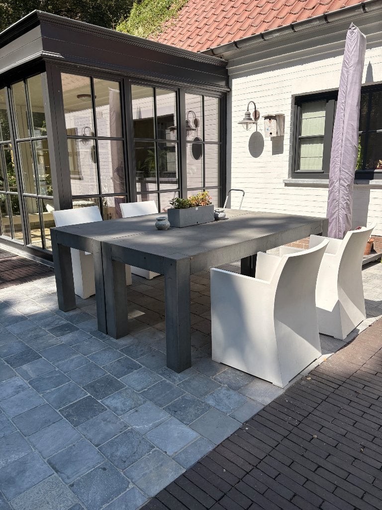 Tuinset  tafel & 4 stoelen, Table à dinner, Salons de jardin, Comme neuf, Autres matériaux
