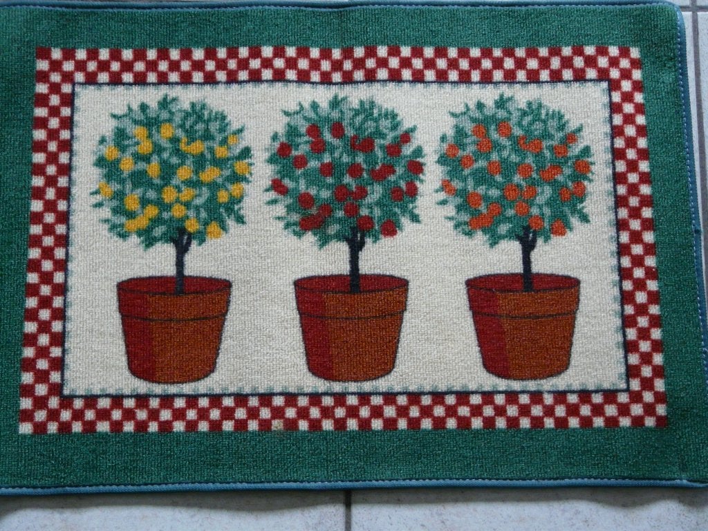 In nieuwe staat , wasbare deurmat met tuinmotief. Belgisch, Ophalen, Nieuw, Nylon, Binnen