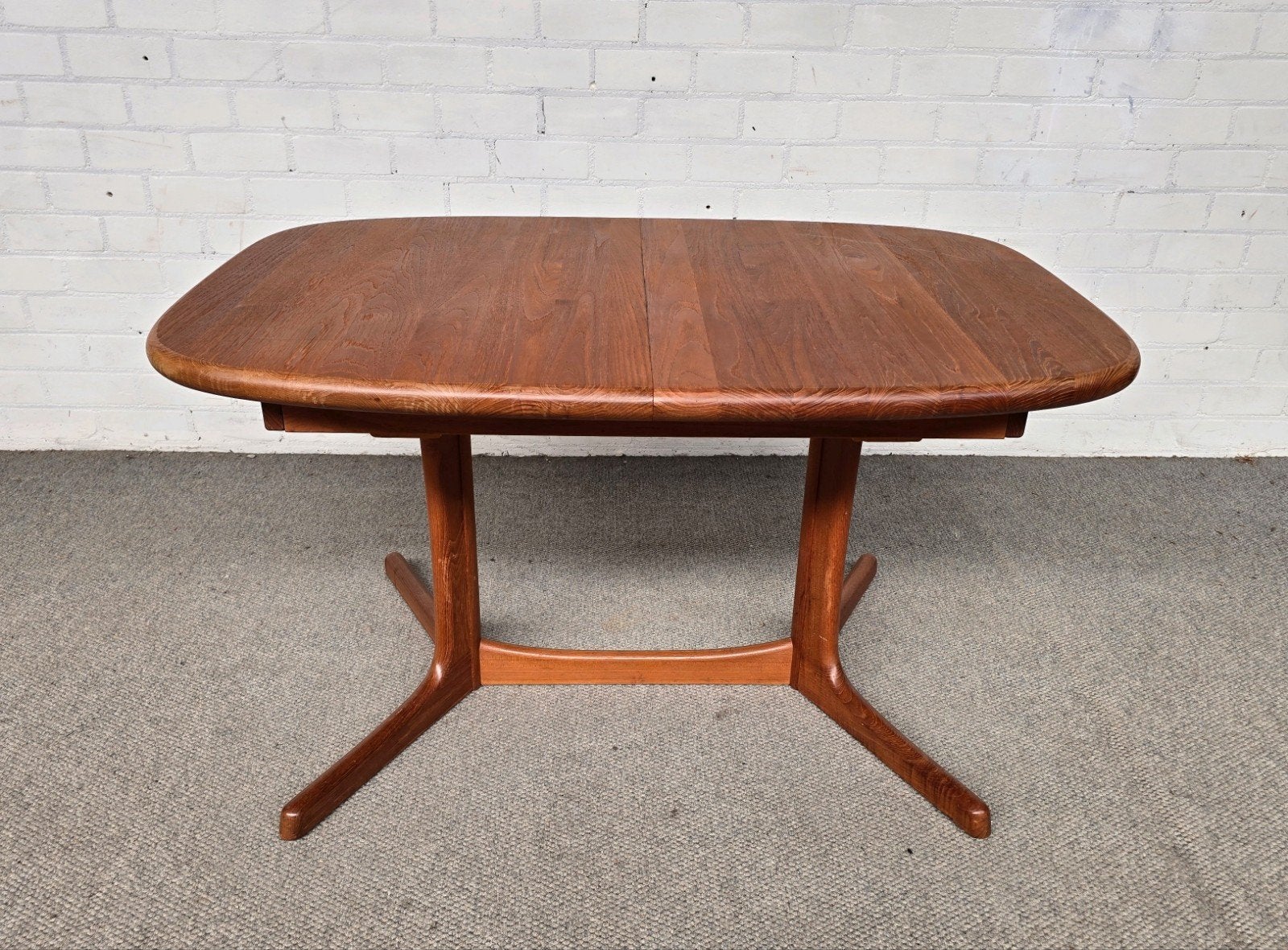 Deense design eettafel, teak, mid century, Ophalen
