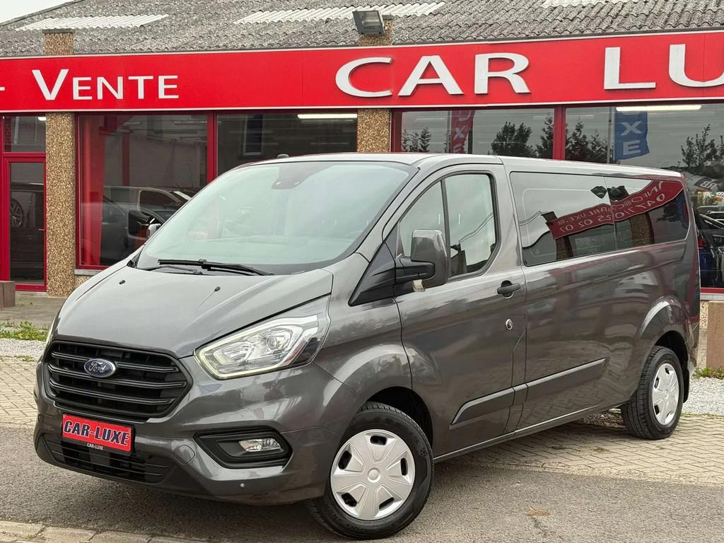 Ford Transit Custom 2.O TDCI 9 PLACES LONG LED, Autos, Argent ou Gris, Achat, Entreprise, Boîte manuelle