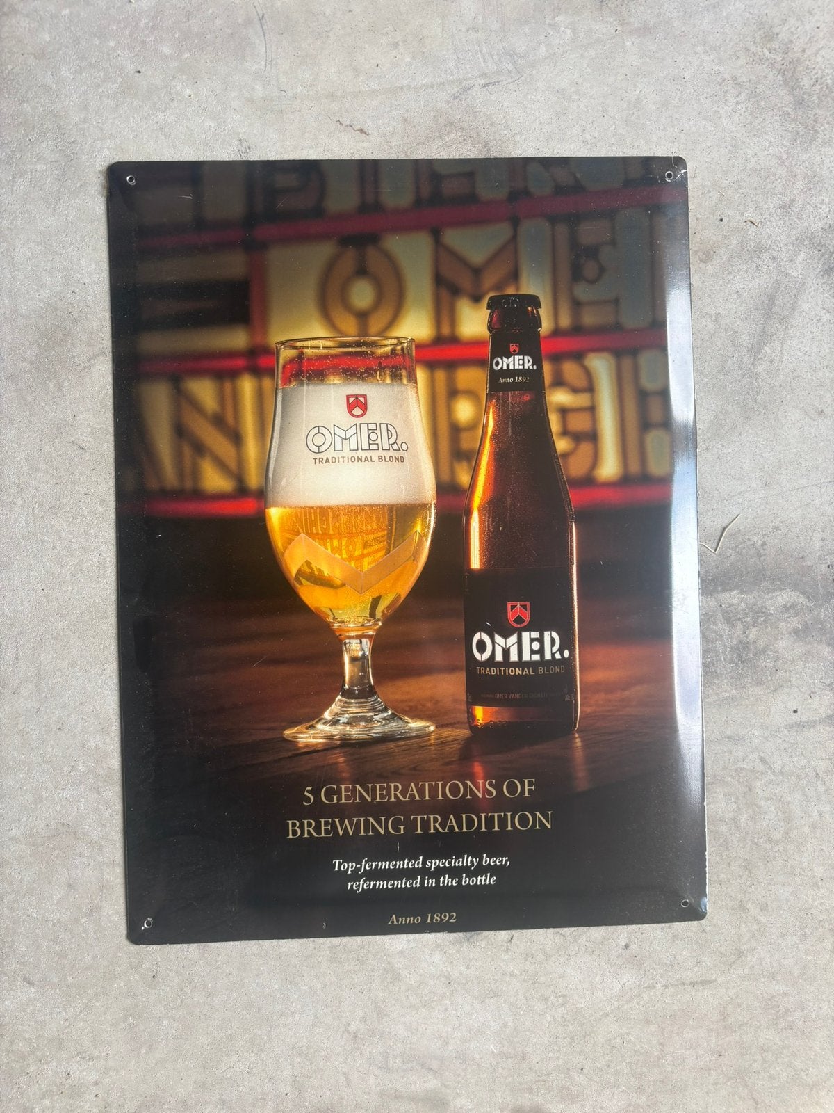 Omer reclamebord, Verzamelen, Ophalen, Zo goed als nieuw
