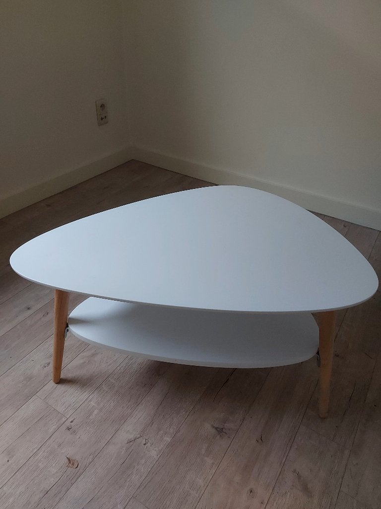 Table basse style scandinave blanche, Maison & Meubles, Scandinave, vintage, 50 à 100 cm, Comme neuf, Enlèvement